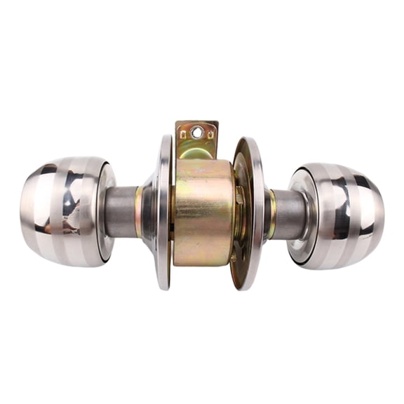 Zinc Alloy Round Door Knobs Knobset Entrance Lock Interior Door Handles for Hallway, Closet, Bathroom Easy to Install