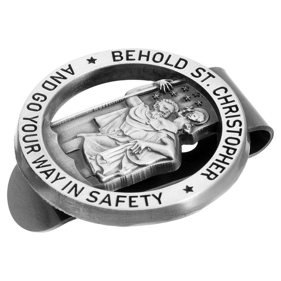 Zinc Alloy Safety Bless Clip For Car Visor Essential Safe Driving Sun Visor Clip For Road Trips Metal Clip For Car Visor Blessing Clip