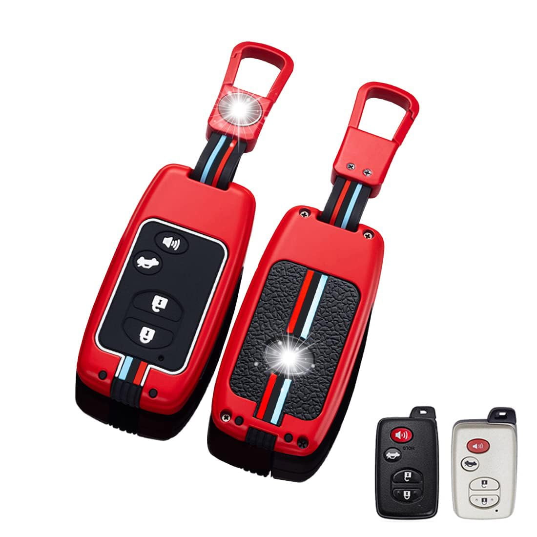 Zinc Alloy Smart Key Fob Case Cover Protector Shell Fit for Toyota Avalon Camry Corolla Highlander Prius RAV4 Venza