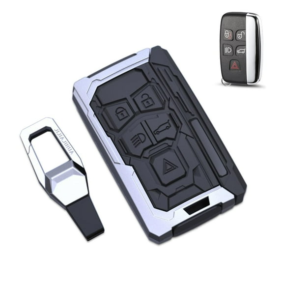 Zinc Alloy Smart Key Fob Protector Cover Fits Jeep Grand Cherokee, Renegade; Chrysler 200, 300; Dodge RAM, Durango, Challenger, Journey, Dart; Fiat Models
