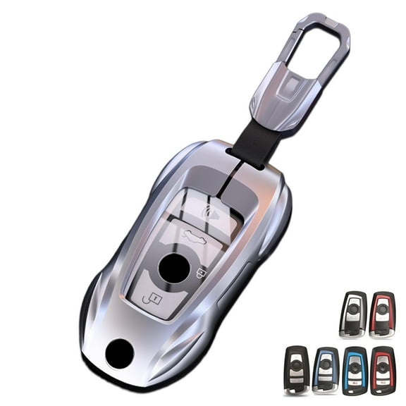 Zinc Alloy Smart Key Fob Protector with Keychain – Fits BMW 1, 2, 5, 6, 7, M Series & X1, X2, X3, X4, X5, X6 (F15, F16, F48 Models)