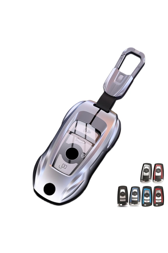 Zinc Alloy Smart Key Fob Protector with Keychain – Fits BMW 1, 2, 5, 6, 7, M Series & X1, X2, X3, X4, X5, X6 (F15, F16, F48 Models)