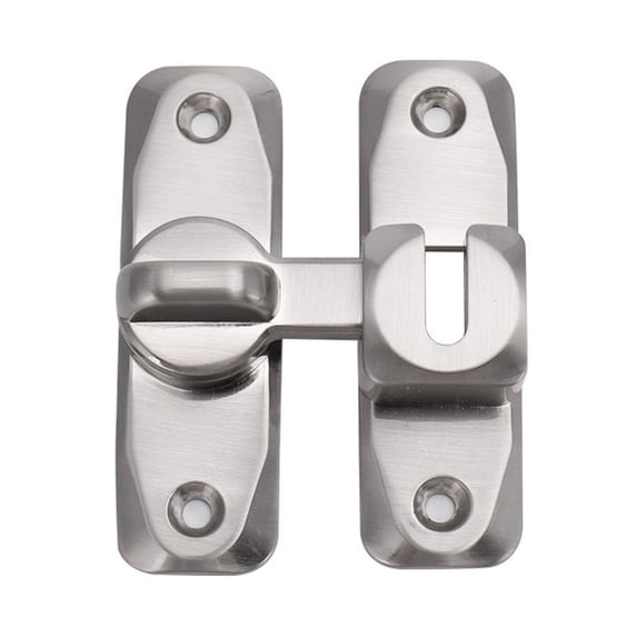 Zinc Alloy Solid Buckle Cam Cylinder Locks No Punching Door Bolt Sliding Door Lock Anti-theft Buckle Sliding Door Latch SILVER