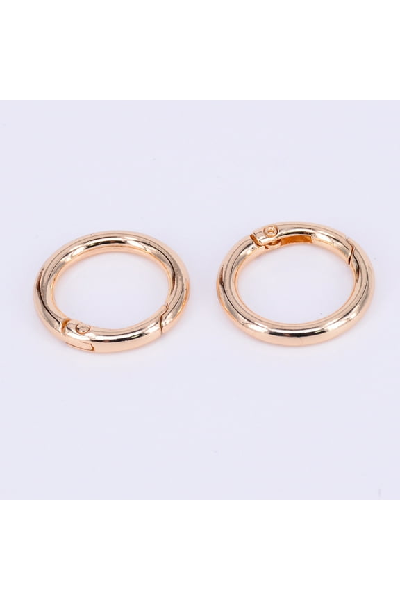 Zinc Alloy Spring Gate Rings O Rings Golden 32.5x3.5mm Inner Diameter: 23.5mm