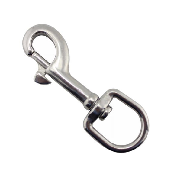 Zinc Alloy Swivel Eye Bolt Snap Hooks Nickel Plated Spring Pet Buckle Trigger Keychain Clips for Linking Pet Lanyards, Dog Leashes, Handmade Crafts(Pack of 4) (Silver）