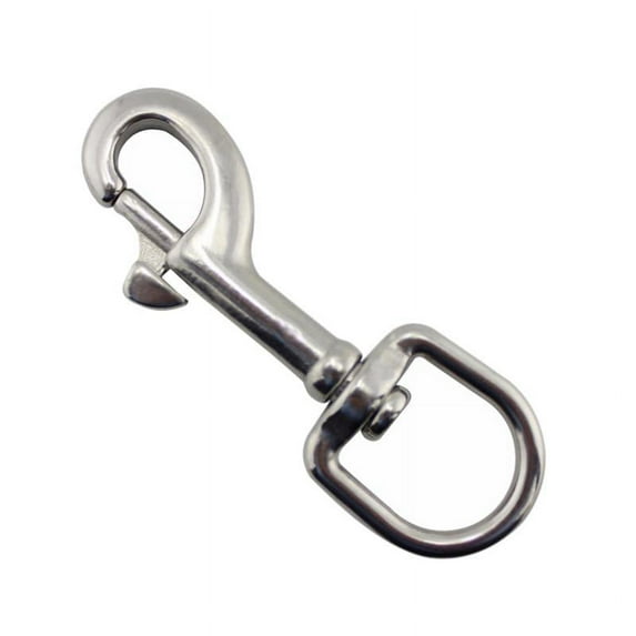 Zinc Alloy Swivel Eye Bolt Snap Hooks Nickel Plated Spring Pet Buckle Trigger Keychain Clips for Linking Pet Lanyards, Dog Leashes, Handmade Crafts(Pack of 4) (Silver)
