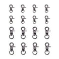 thumbnail image 1 of Zinc Alloy Swivel Lobster Claw Clasps Swivel Snap Hook Gunmetal 31x19x6.5mm Hole: 9x5mm 1Box, 1 of 7