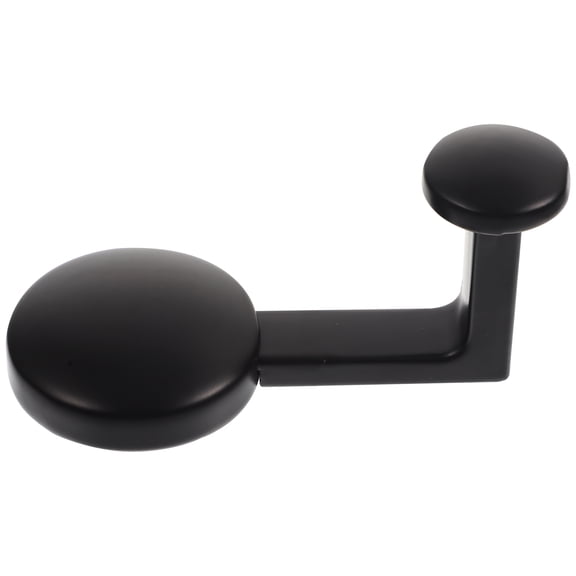ifundom Black Zinc Alloy Double Round Wall-Mounted Coat Hooks Rack Organizer for Hanging Coats Hats Bags