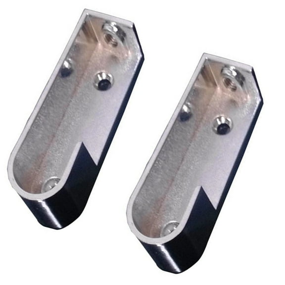 Zinc Alloy Wardrobe Rail Bracket Set for 16 mm Hanging Rods, Wall Mounted Closet Tube Holder, Silver Finish with Nickel Plating, Non-Slip & Resistant, 2 Pack