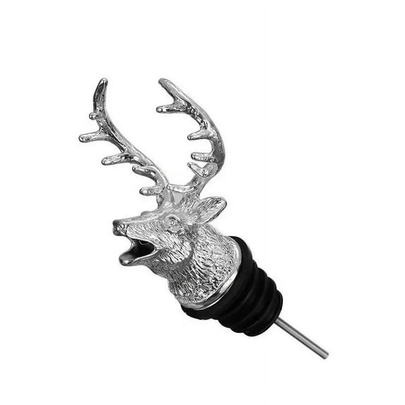 Zinc Alloy Wine Pourer and Bottle Stopper Deer Stag Head Shape Red Pourer Wine Cap Pouring Party Gifts
