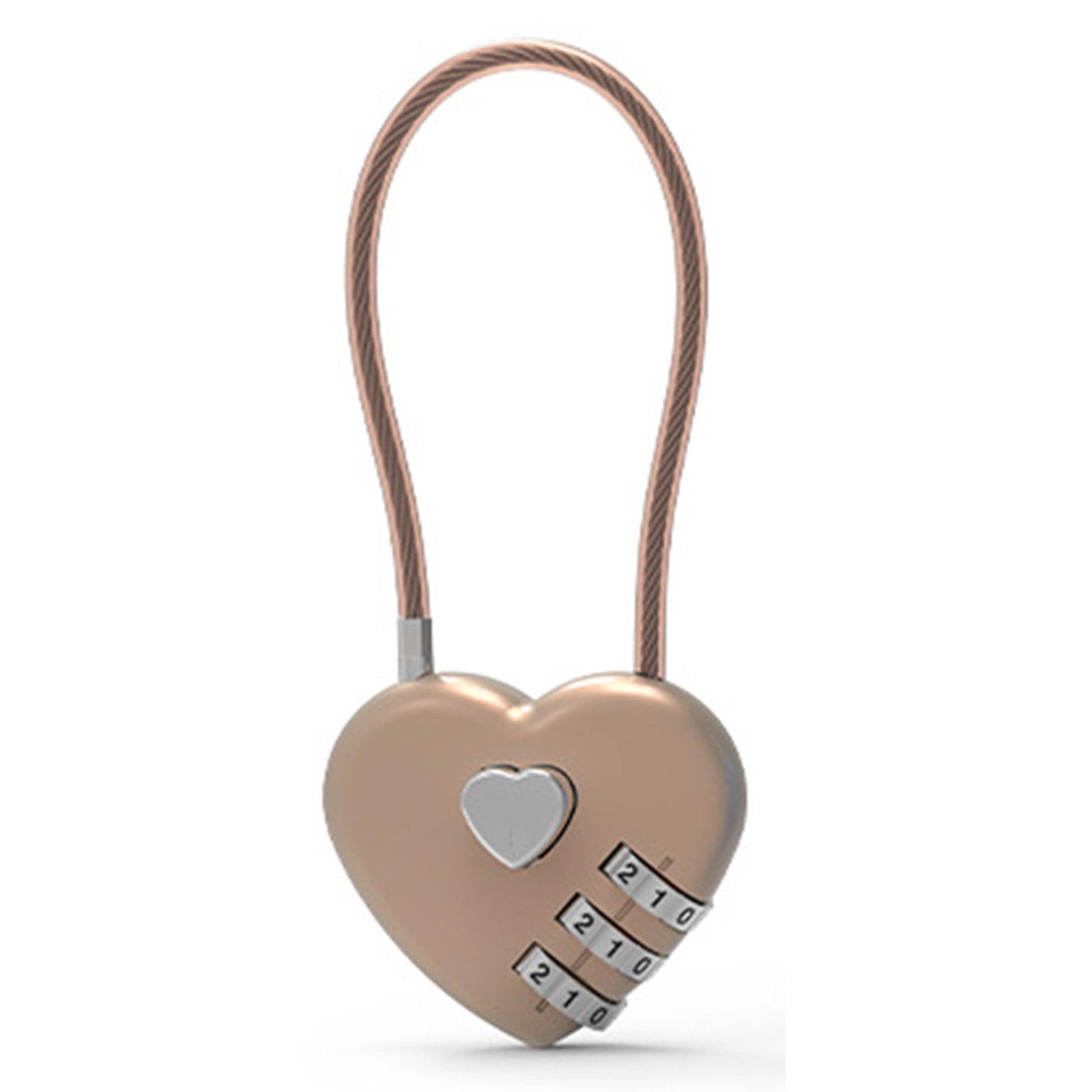 Zinc Alloy Wire Rope Password Lock Mini Love Heart Shape Password ...