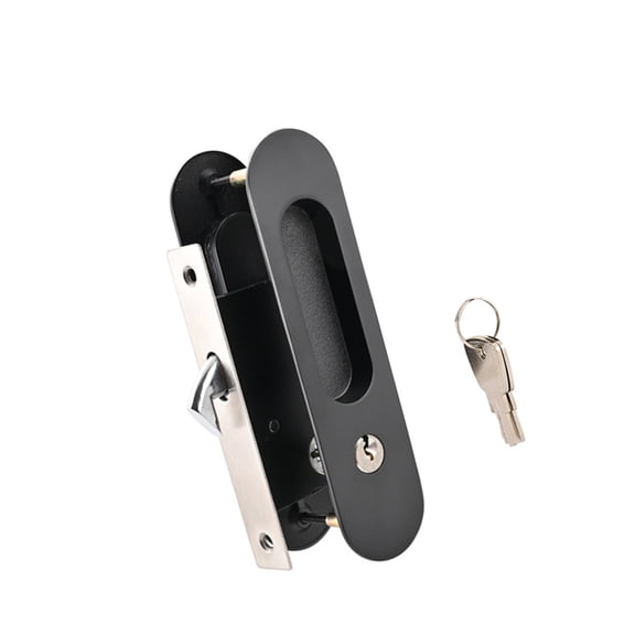 Zinc Alloys Keyed Entry Door Bolt Reversible Install Secure Privacy for Bedroom Bathroom Sliding Doors