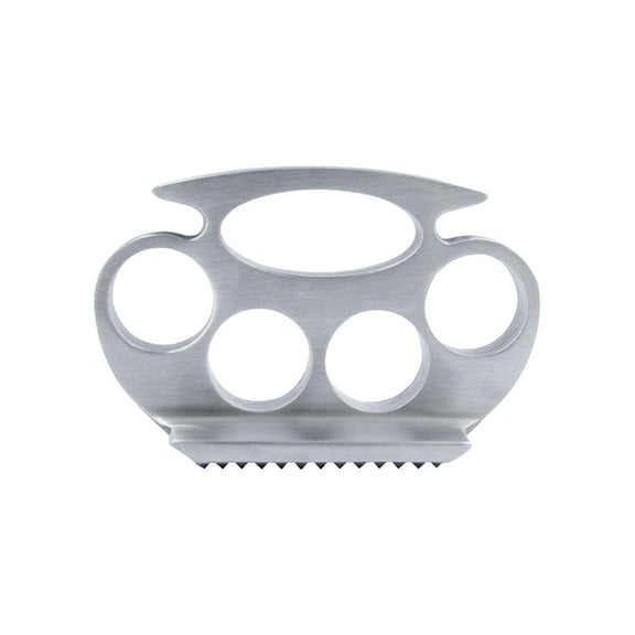 Zinc Aluminum Alloy Meat Tenderizer Mallet | Steak Pounder Hammer with Ergonomic Ring | Kitchen Gadget for Meat, Poultry & Vegetables | Silver