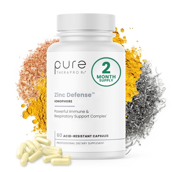 Zinc Defense | Zinc + Copper + Quercetin | 60 Servings in Vegan Capsules | L-OptiZinc & Quercefit Ionophore | Chelated Minerals | Immune, Gut, & Hormonal Balance Support