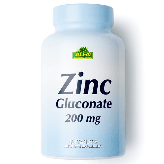 Zinc Gluconate 50 mg - Immune System support & healthy skin - 100 tablets