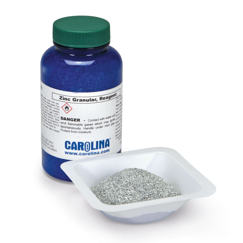 Zinc, Granular, 10 Mesh, Reagent Grade, 500 G