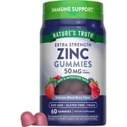Zinc Gummies | 50mg | 60 count | Mixed Berry Flavor | For Men and Women | by Natures Truth