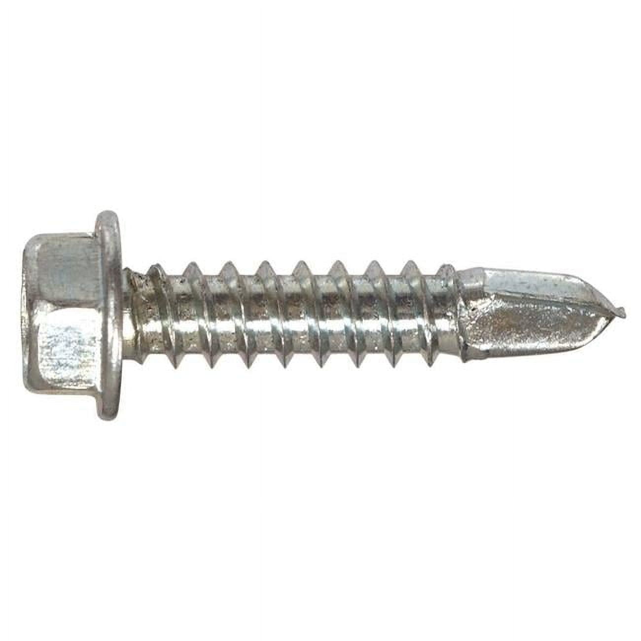 Zinc Hex Washer Head Self Drilling Screws, 8 x 1 in. - Box of 194