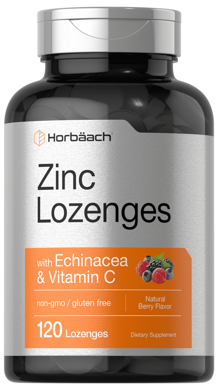 Zinc Lozenges 120 Count Natural Berry Flavor by Horbaach