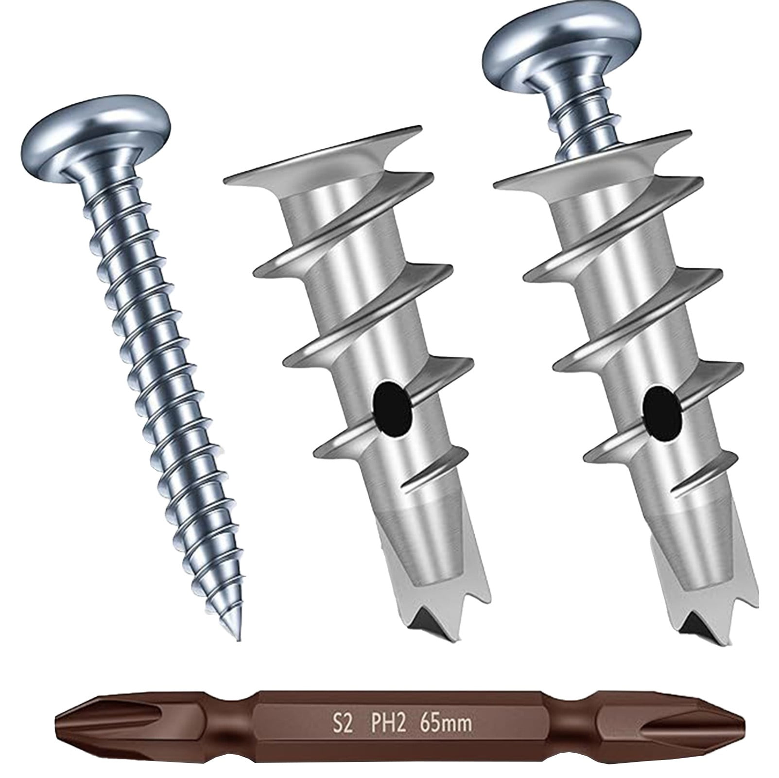 Zinc Self Drilling Drywall Anchors, Hollow Wall Anchors And Screws Kit