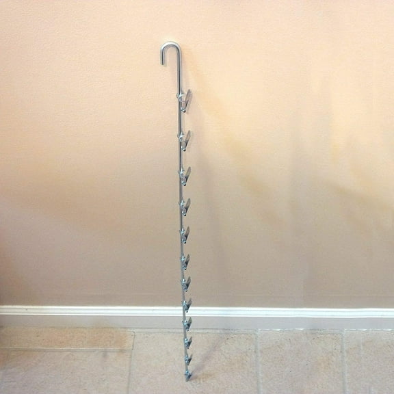 Zinc Single Strip 12 Clip Hanging Potato Chip, Candy & Snack Display Rack