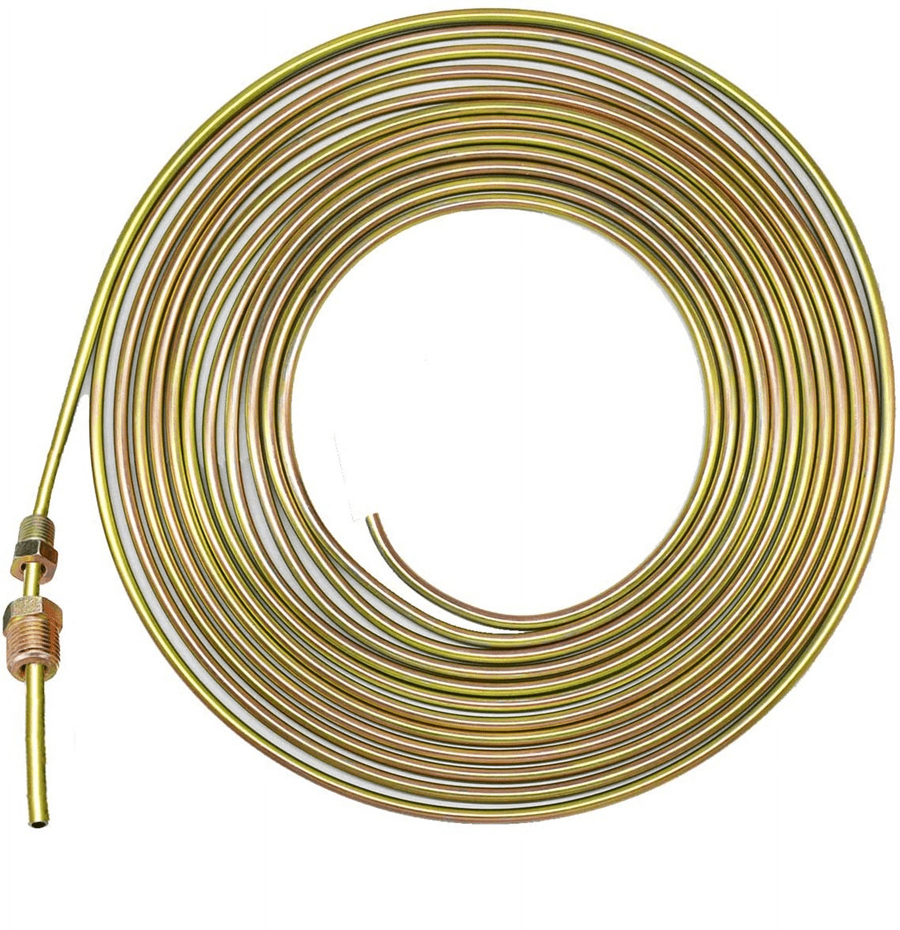 Zinc Steel Car Brake Line Tubing Kit 3/16'' OD 25 Ft / Roll with 16Pcs