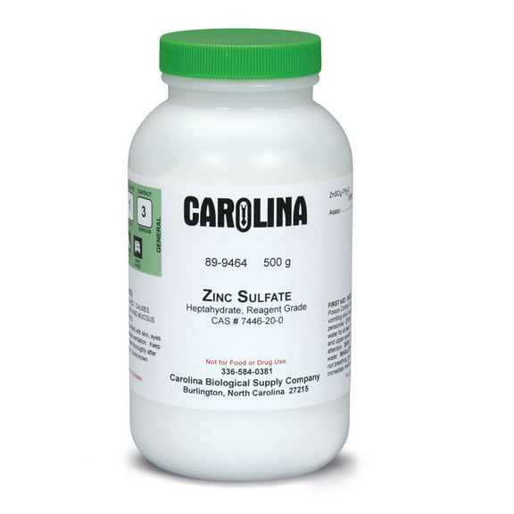 Zinc Sulfate Heptahydrate, Reagent Grade, 500 G