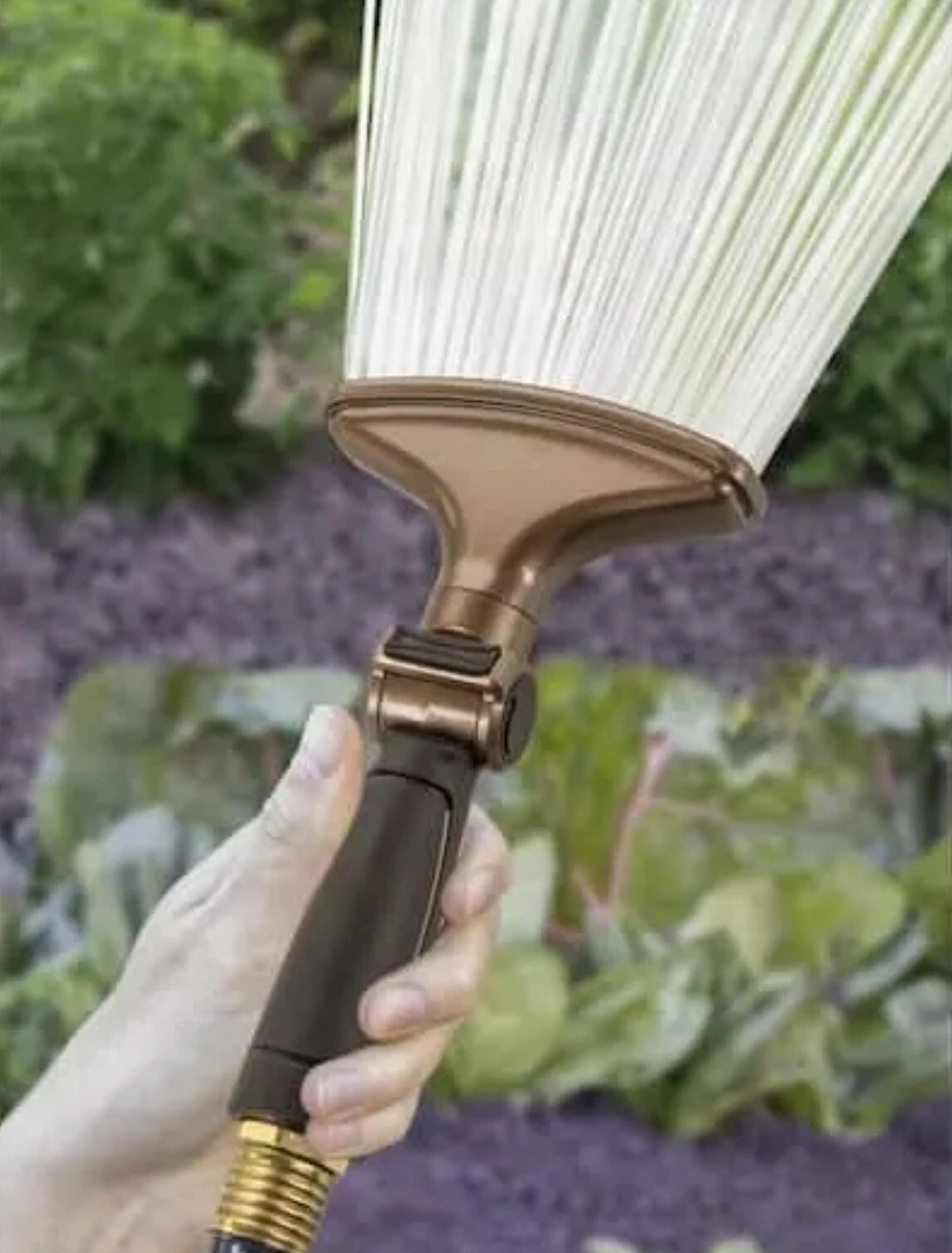 Zinc Thumb Control Fan Hose Nozzle - Gardener'S Choice Spray