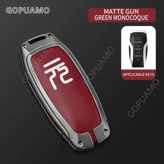 Zinc alloy Car Key Cover Smart Remote Key Case For BYD yuan A 4 buttons Key Bag Auto Accessories