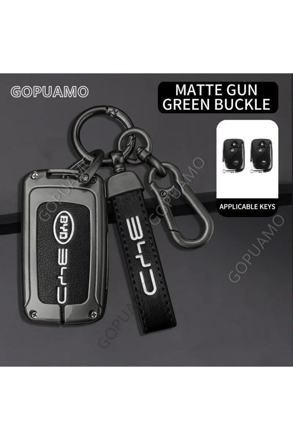 Zinc alloy Car Remote Key Case Cover Protect Shell Bag For BYD C 3 button S6 S7 G3 L3 M6 L6 E6 F0 F3 3 Button Smart Keychain