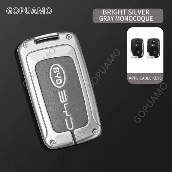Zinc alloy Car Remote Key Case Cover Protect Shell Bag For BYD C 3 button S6 S7 G3 L3 M6 L6 E6 F0 F3 3 Button Smart Keychain