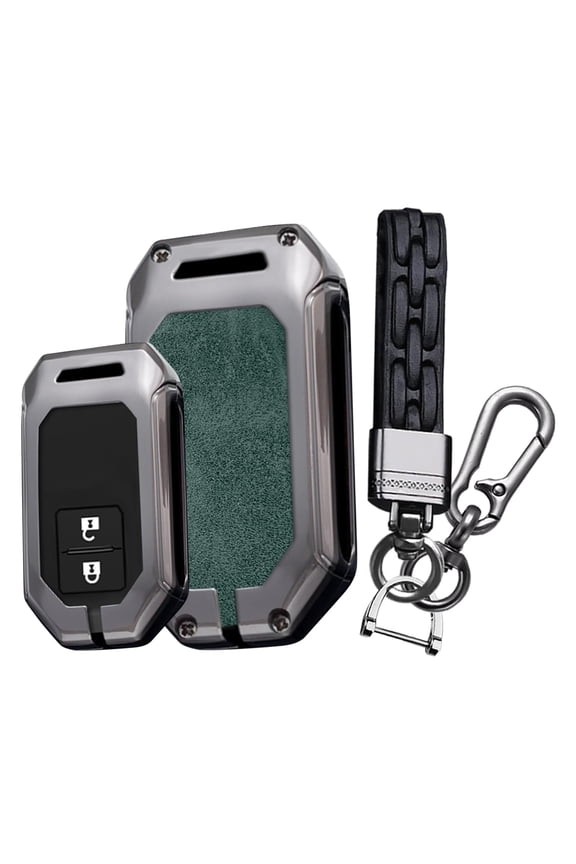 Zinc alloy Key Fob Cover with Keychain Fit for Suzuki Swift Sport Hybrid V Wagon R Car Key Case Accessories key cover