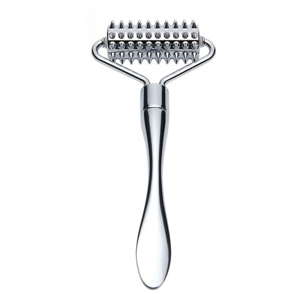 *Zinc alloy facial massage roller | Double-sided Skin Care Tool with Needle and Smooth Roller | Multi-purpose for face, body, hands, feet, neck, thighs, and arms | Ergonomic design for deep tissue