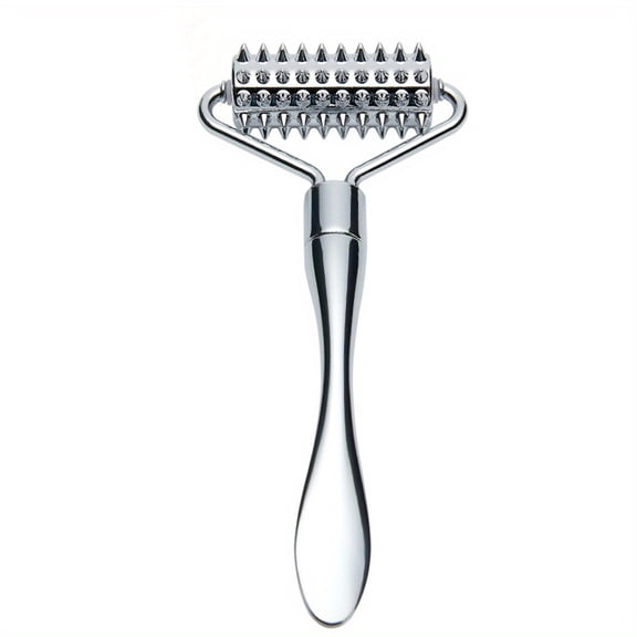 *Zinc alloy facial massage roller | Double-sided Skin Care Tool with Needle and Smooth Roller | Multi-purpose for face, body, hands, feet, neck, thighs, and arms | Ergonomic design for deep tissue
