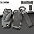thumbnail image 1 of Zinc alloy+leather Car Flip Folding Key Case Cover For Ford H 3 Buttons Focus 2 3 Ecosport C-Max S-Max Ka Mondeo Kuga Galaxy, 1 of 29