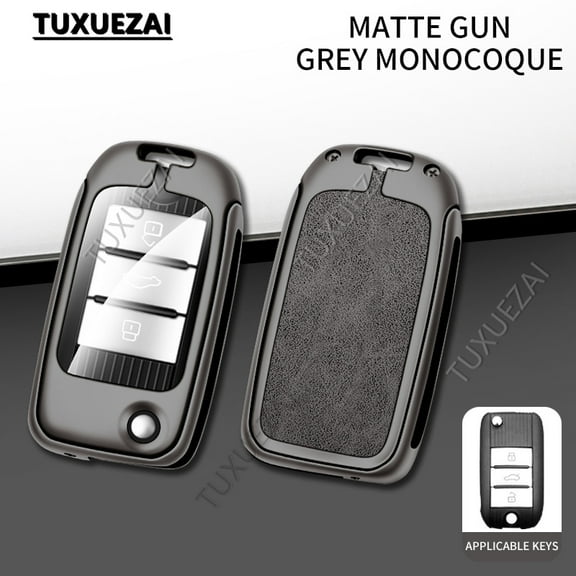 Zinc alloy+leather Car Key Case Cover For MG B 3 buttons key case ZS GT GS MG3 MG5 MG6 MG7 MG Accessories Key Shell