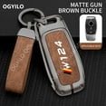 thumbnail image 1 of Zinc alloy+leather Car Key Housing For Mercedes Benz W124 A 3 buttons G500 GLA GLB ML GLK E Class E43 W213 S Class E300 E400, 1 of 12