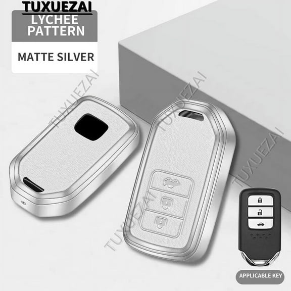 Zinc alloy+leather Car Remote Key Cover Case Protective For Honda A 3 buttons 2016 2017 CRV Pilot Accord Civic Fit Freed
