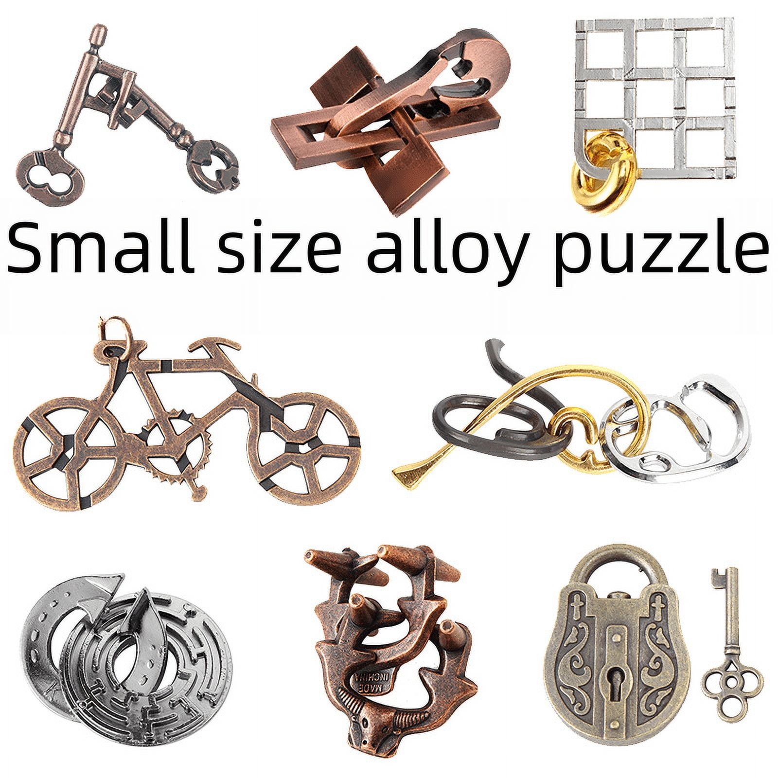Zinc alloy unlock Kong Ming lock Luban lock alloy educational toys nine-chain puzzle unlock buckle