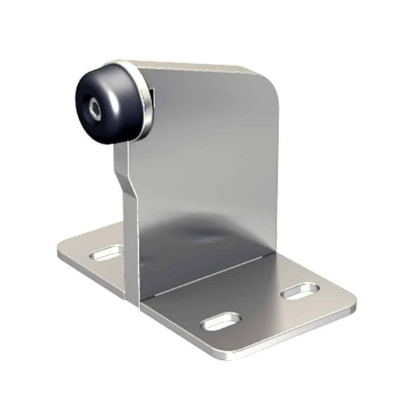 Zinc-plated steel end stop for sliding gates