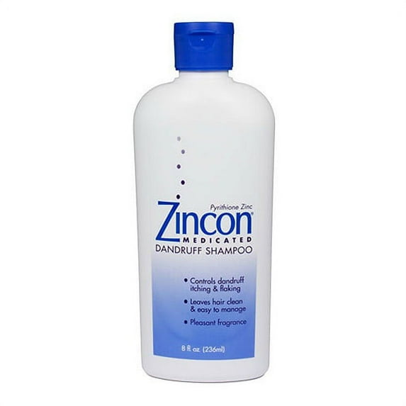 Zincon Medicated Dandruff Shampoo, 8 Oz