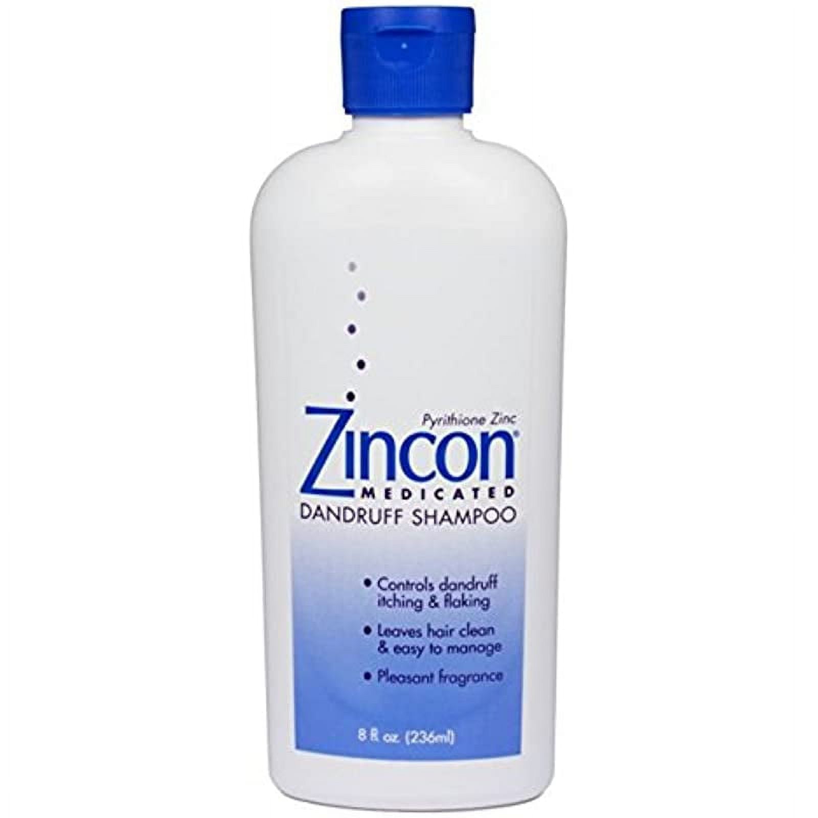 "Zincon Medicated Dandruff Shampoo, 8 fl oz (Pack of 2)"