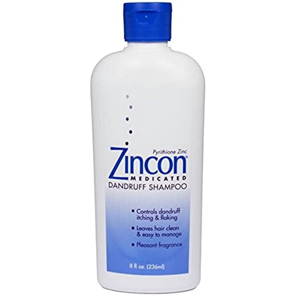 "Zincon Medicated Dandruff Shampoo, 8 fl oz (Pack of 2)"
