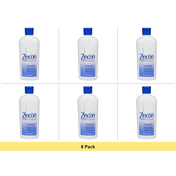 Zincon Medicated Dandruff Shampoo - 8 oz - 6 Pack