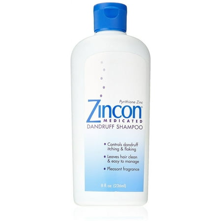 Zincon Medicated Dandruff Shampoo 8 oz - (Pack of 2)