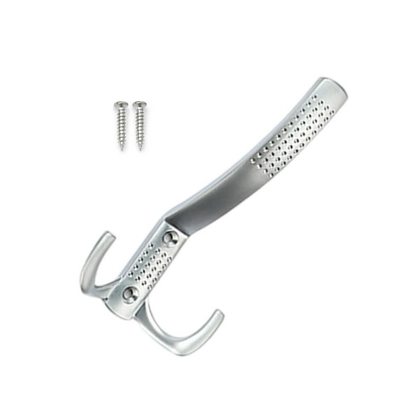 Zincs Alloy Coat Hook Wall Mounted Towel Hanger Robe Hook Double Prong Hook Coat Hat Hanger Hardware Easy to Install