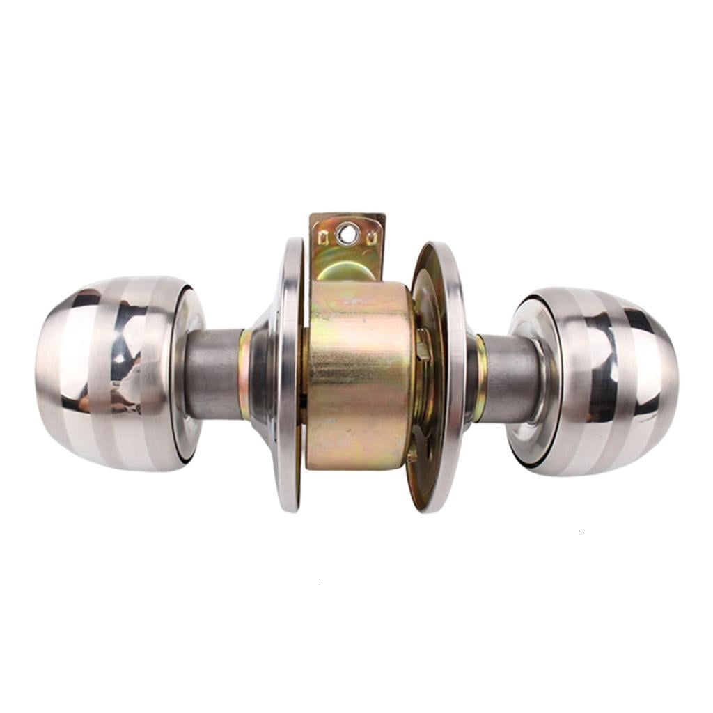 Zincs Alloy Round Door Knobs Knobset Entrance Interior Door Handles for Hallway, Closet, Bathroom