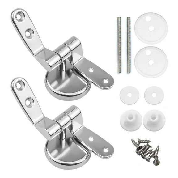 Zincs Alloy Toilet Seats Hinge with Bolts Screw and Nut Adjustable Replacement Hinges for Flush Toilet Cover Enduring
