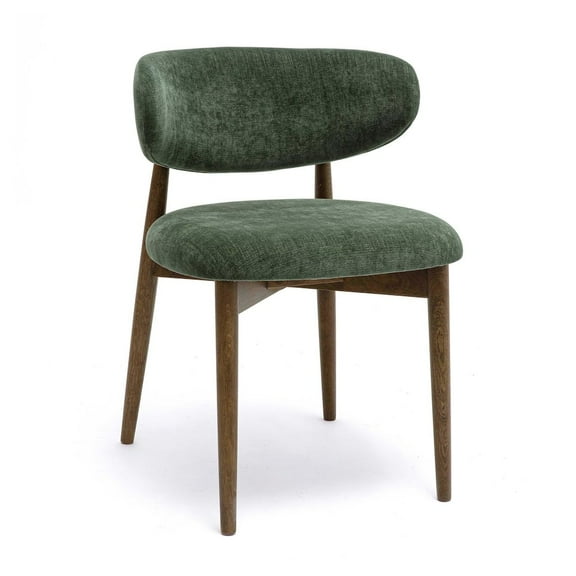 TOV Furniture Zinea Forest Green Performance Textured Velvet Dining Chair