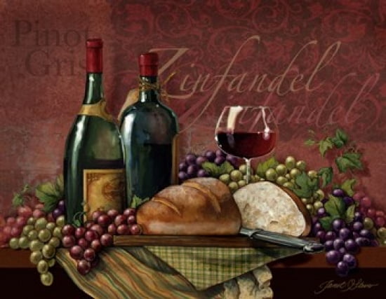 Zinfandel Canvas Art - Janet Stever (18 x 14)